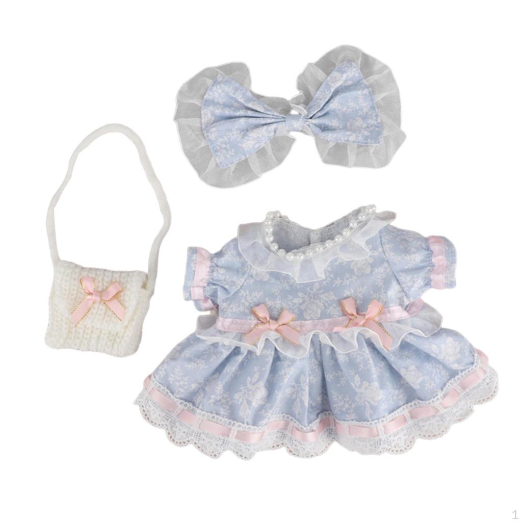 3x плюшевых кукольных платья на бретельках, костюмы, обучающие аксессуары для самостоятельного изготовления, реквизит для фотосъемки, одежда