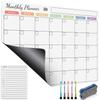 Dry Erase Magnetic Calendar for Refrigerator Reusable Monthly Planner Board Fridge Calendar White Board With Pen Planning Board