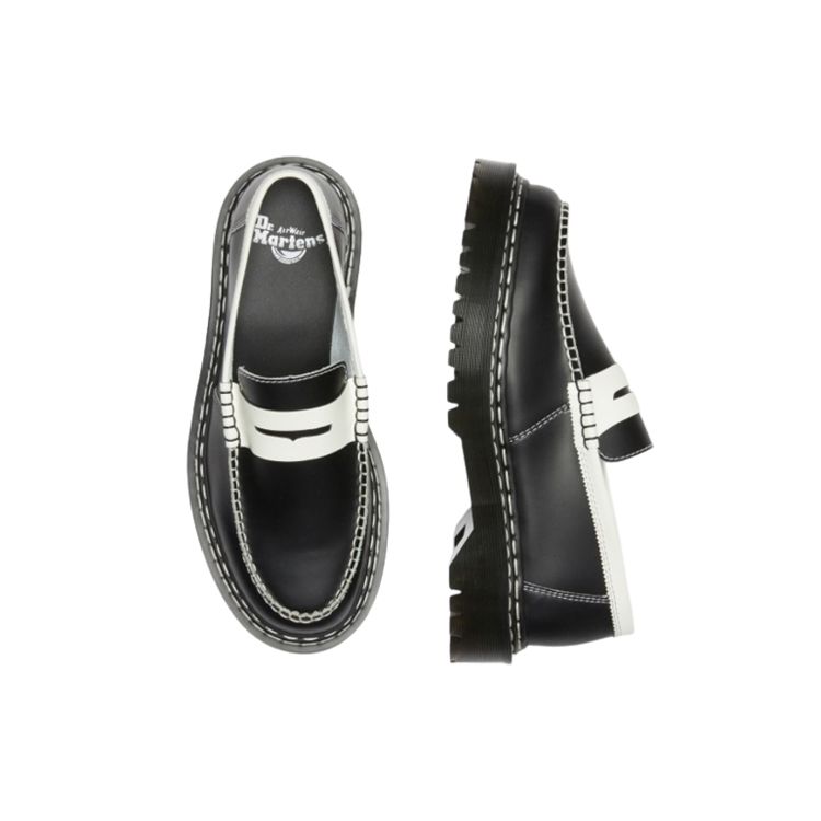 Доктор. Кожаные лоферы Martens Низкий верх Повседневная обувь Лоферы унисекс Черный 27334009