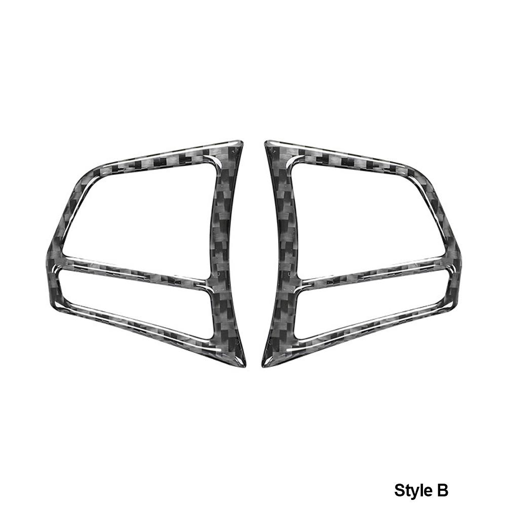 2 шт., наклейки на кнопки рулевого колеса из углеродного волокна для салона автомобиля, отделка, стиль автомобиля для BMW F30 F31 F34 F45 F32 F33 F36 F22