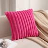 Плюшевая наволочка в горизонтальную полоску, мягкая длинноворсовая полосатая наволочка для диванной подушки. Мягкая наволочка, подходящая для дивана и гостиной