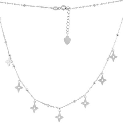 Серебряное колье без камней (2079774)