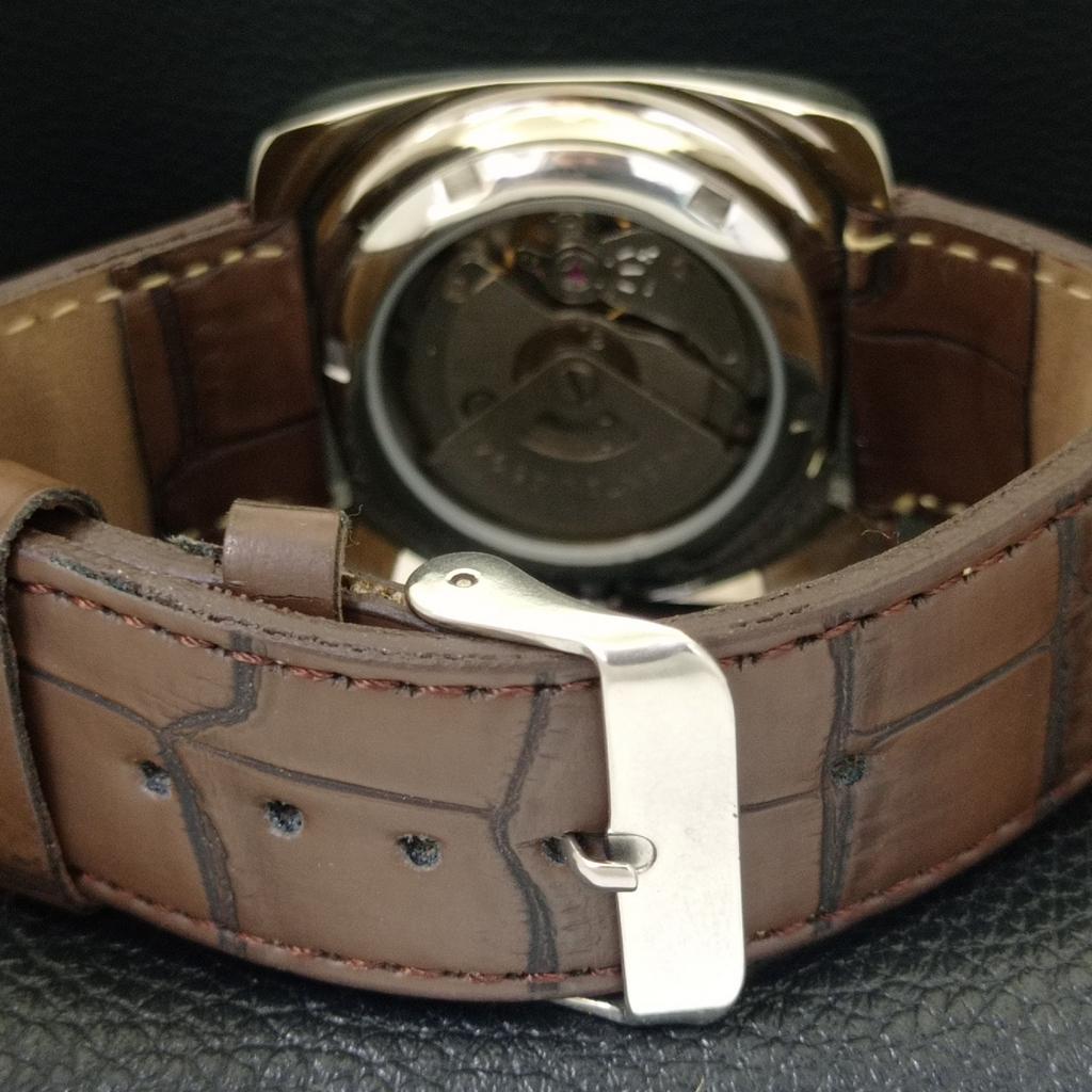 USED JAPAN VINTAGE ORIENT AUTOMATIC 46941 MENS GREEN COLOR DIAL WATCH A702213-5 R123-a702213