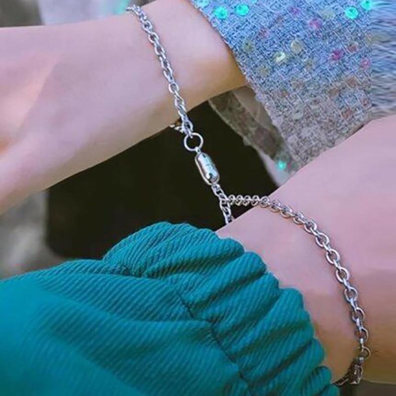 Браслет для пары с концентрическим замком, магнитный браслет «Любовь», подарок на День святого Валентина