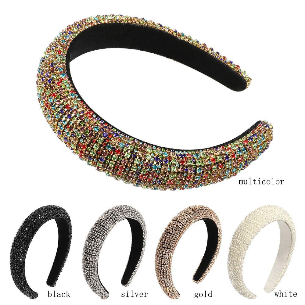 Роскошный обруч для волос повязка на голову со стразами жемчугом тиара в стиле барокко полностью из хрусталя свадебный головной убор