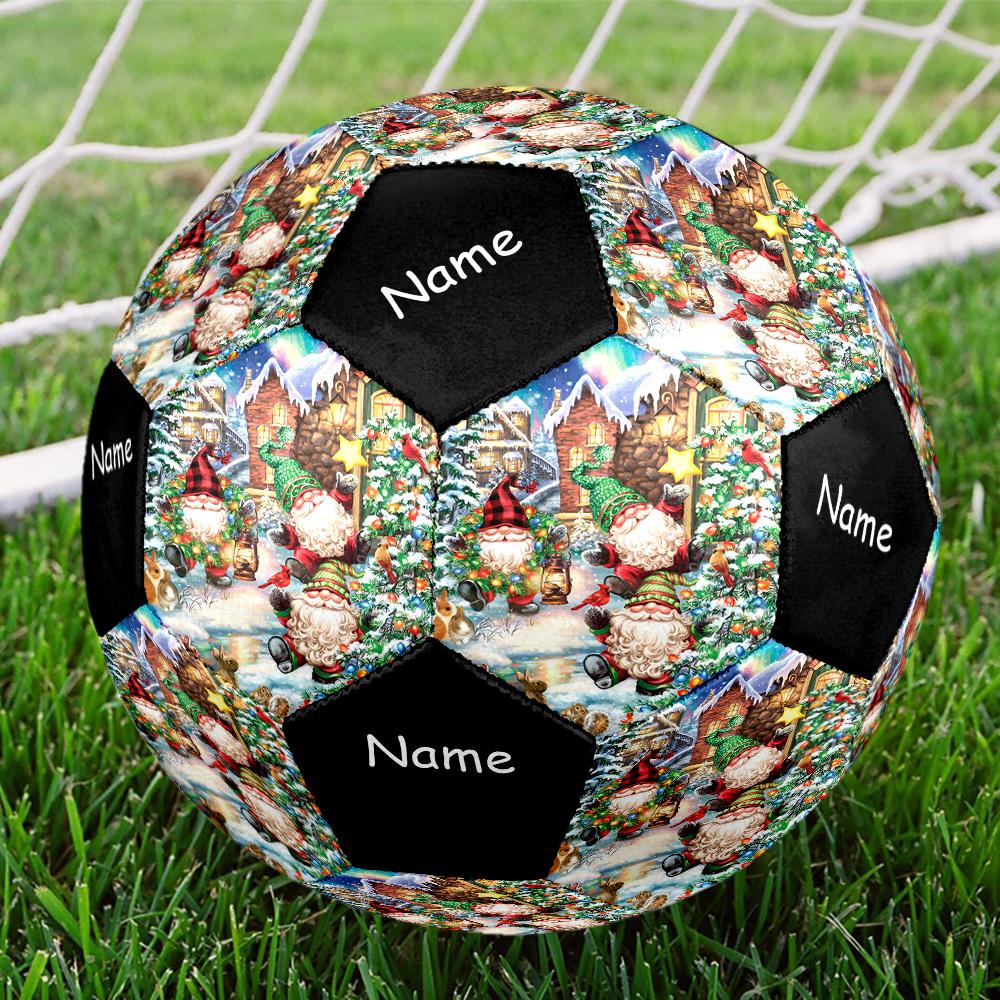 Custom Name Christmas Street Theme Size 5 Soccer Ball, Suitable for Both Indoor and Outdoor Matches, a Gift Suitable for Everyone.