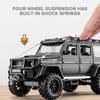 Масштаб 1/24, мини-автоматическое моделирование BENZ Adenture G550 SUV 4x4, литой игрушечный транспорт со звуком и светом, подарок для мальчиков