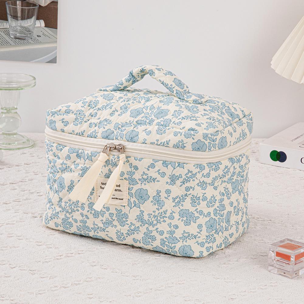 Стеганый красный клетчатый набор из 3 косметичек с клатчем большой вместимости