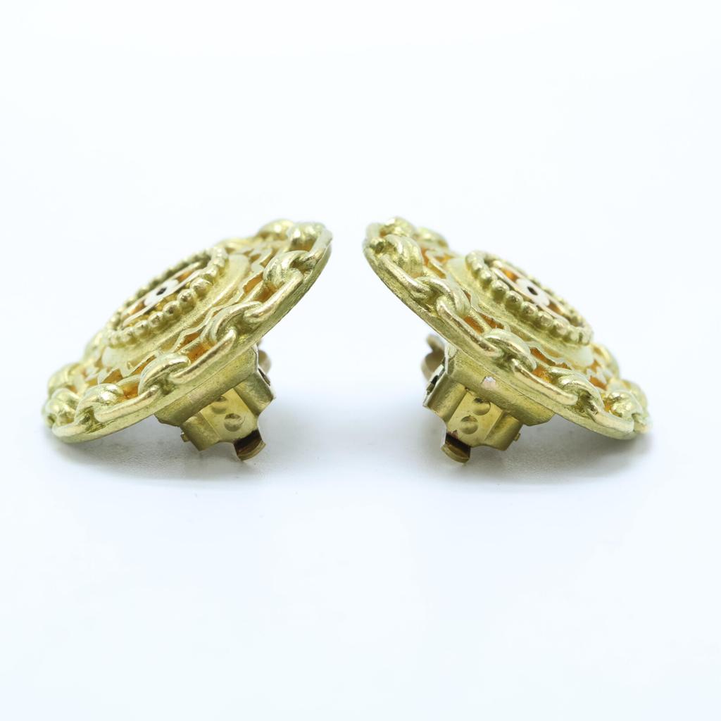 CHANEL Black 95 P Earring goldUsed
