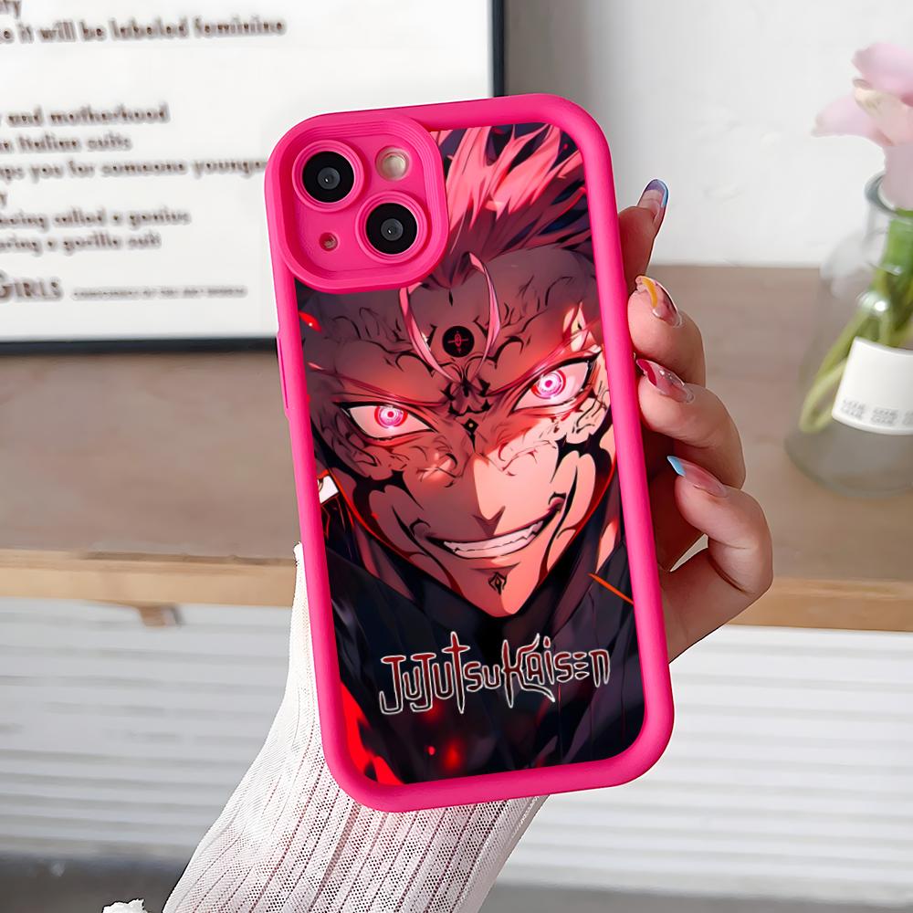 Чехол для мобильного телефона Jujutsu Kaisen Сукуна для iPhone 17 16 15 14 13 12 11 Air Pro Max Plus Утолщенный ТПУ Цветной Чехол Чехол Красивый