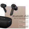 Hammer Solitude Bluetooth Earbuds with Upto 22H Playtime, Enc, Fast Charging Type-C, Ipx4 Water Resistant, Bluetooth V5.3 (Truffle Black)