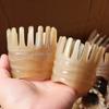 Gua Sha Wide Tooth Scalp Massager Brush Shampoo Comb Buffalo Horn Meridian Comb  SPA