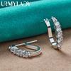URMYLADY 925 Sterling Silver U Zircon Earrings For Women Wedding Fashion Charm Jewelry