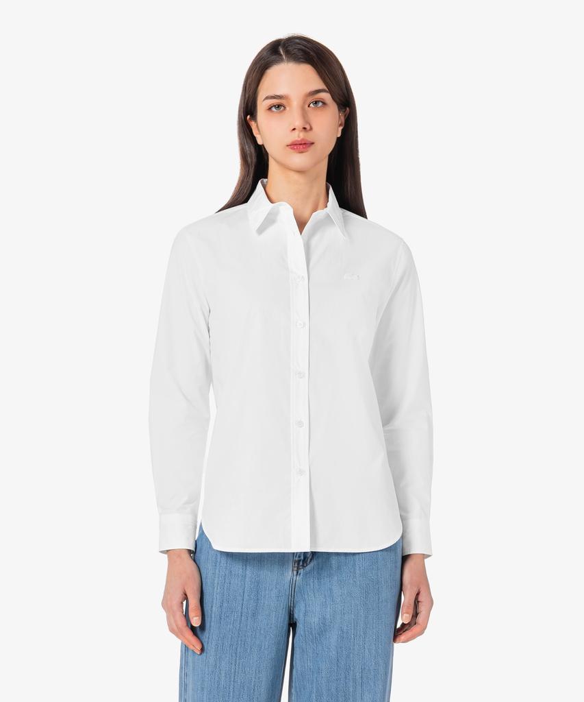 LACOSTE Women'S Poplin Solid Shirt Cf694E-56G 001