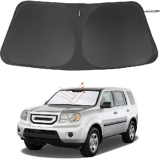 TINGLU Солнцезащитный козырек для Tesla Model X Tesla X 2016-2024 2025 Аксессуары Солнцезащитный козырек на лобовое стекло Защита от УФ-лучей Накидка на солнцезащитный козырек С