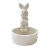 Ceramic Animal Candle Holder Bunny Tea Light Candle Holders  for Desktop Decorative Ornaments