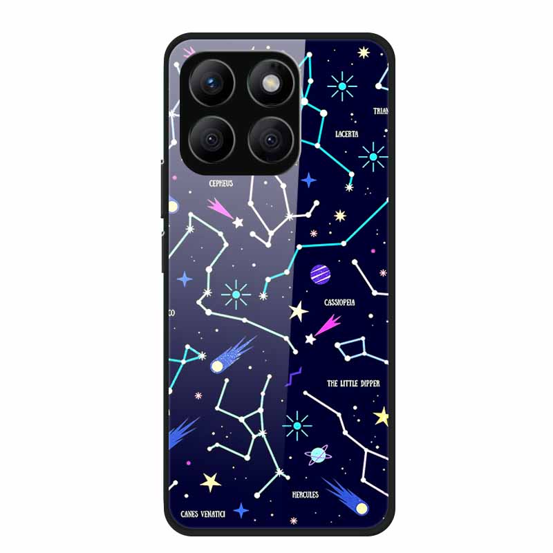 Жесткий стеклянный чехол для Honor X8C X8B X8 4G 5G Honor 400 Смартфон Чехол Мягкий ТПУ Бампер Закаленное Стекло Чехол Coque Funda Capa