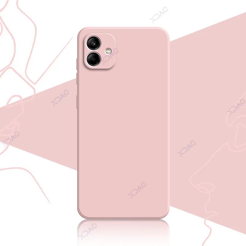 Официальный квадратный жидкий силиконовый чехол для Samsung Galaxy A04 SamsungA04 роскошный мягкий защитный чехол для задней панели телефона