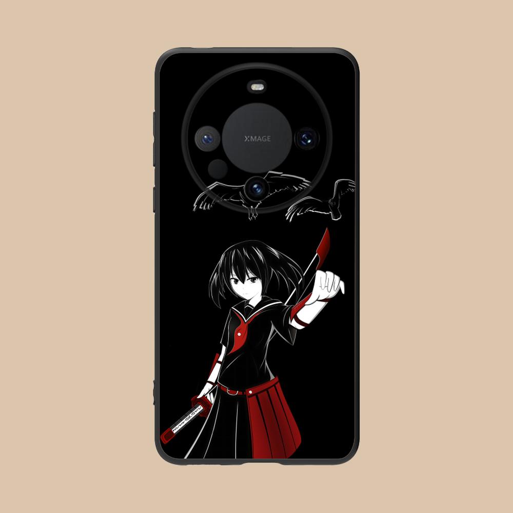 Матовый ТПУ чехол для мобильного телефона Akame Kurome для Huawei Mate 60 50 40 30 20 10 Pro Plus Lite E 5G Цветная печать