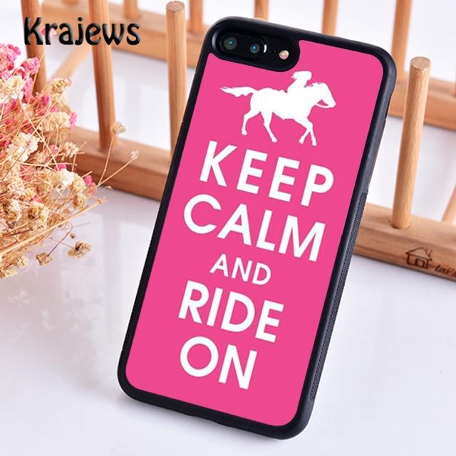 Krajews сохраняйте спокойствие и садитесь на лошадь Чехол для телефона для iPhone 17 Air 16 15 14 plus 12 pro max Fundas