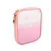 Mini Clear Travel Makeup Organizer Bag Small Cute Preppy Makeup Bag Cosmetic Zipper Toiletry Storage Clutch Coin Pouch for Women