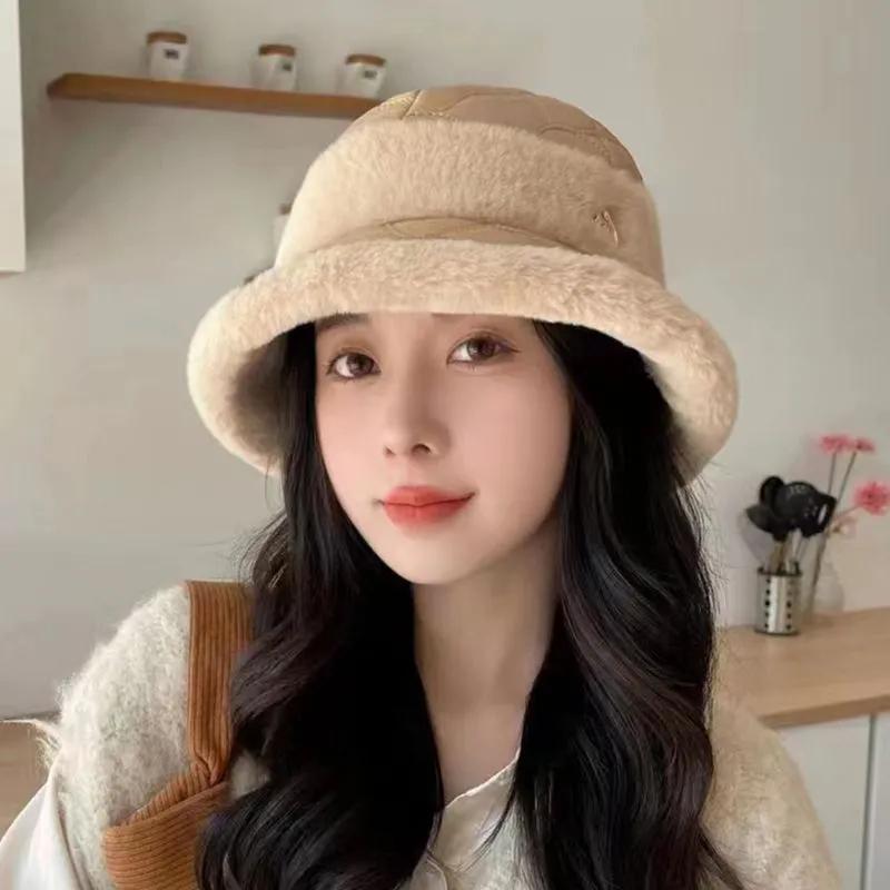 WTEMPO Зимняя утолщенная теплая плюшевая шапка-ведро для женщин, ветрозащитная, морозостойкая, с защитой от ушей и диким краем