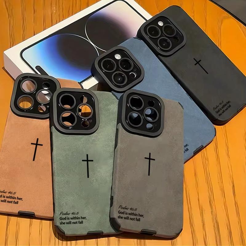 Чехол для телефона с библейским стихом о кресте для iPhone 17 16 15 14 13 12 11 Pro Max 16E Plus X XR XS Max Ударопрочный бампер Силиконовый мягкий чехол