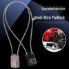 Steel Wire Combo Padlock: Mini Anti-Theft Lock for Doors, Suitcases, Cars, and Zippers