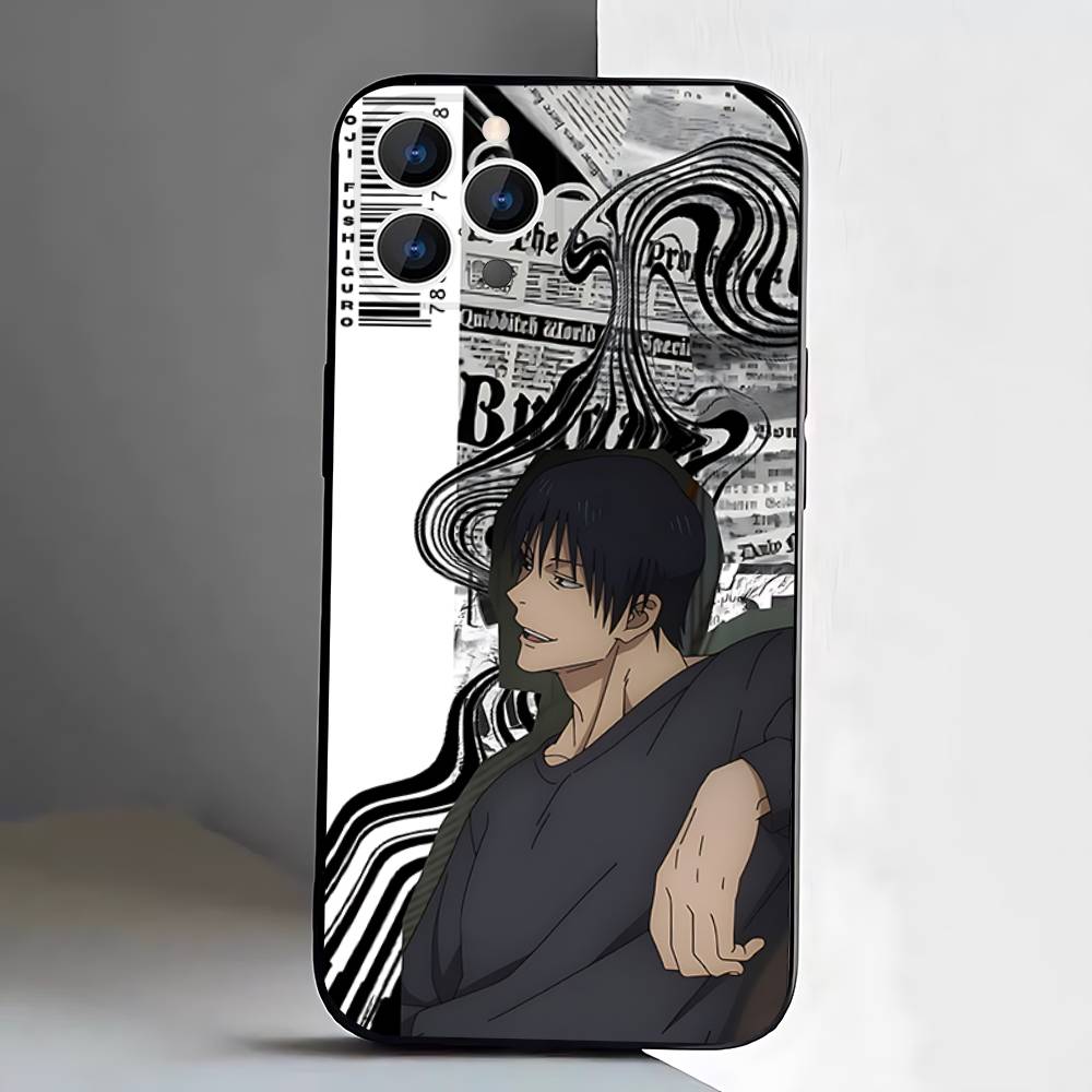 Чехол для телефона Toji Fushiguro Jujutsu K-Kaisen для iPhone 17,16,15,14,13,12,11,Pro,XS,Max,XR,Plus,E,SE4,Mini Черный Мягкий Чехол