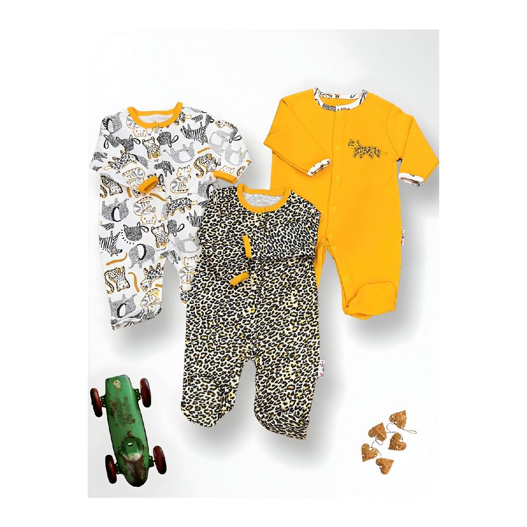 Детский комбинезон из 3 предметов из 100% натурального хлопка Sweet Cat — 1,0, 4 сезона, 0–18 месяцев