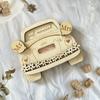 1PC Money Gift Holder Creative Congrats Card Wooden Crafts Desktop Ornament Unfinished Wood Car Shape Wedding