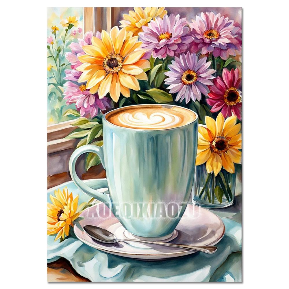 New Kitchen Restaurant Diamond Painting Decoration Bread Coffee Diamond Cross Stitch Kit DIY Handmade Adult Hobby Gift