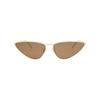 Солнцезащитные очки Saint Laurent Cat Eye Frame Metal Gold Gold Brown