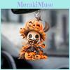 Cute Skull Cartoon Pumpkin Pattern Acrylic Pendant For Decoration Halloween