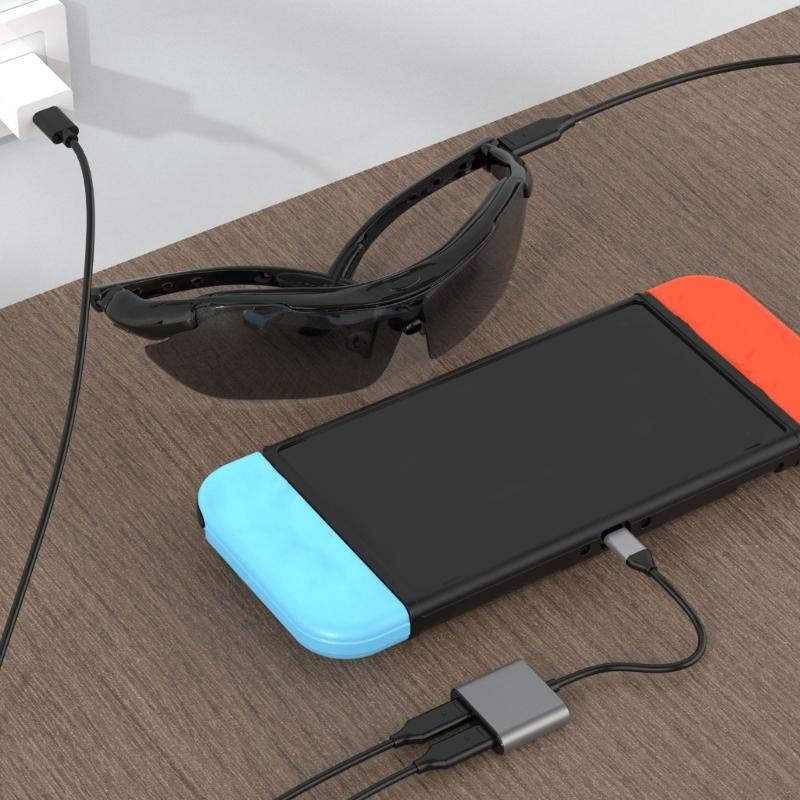 USB-C хаб 4K@60Hz Дисплей 100 Вт Быстрая зарядка для игровых систем Мобильных устройств Алюминиевая конструкция Удобен для путешествий