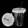 10 шт. 360/420/520 мл пластиковые стаканы с соломинками и крышками, стакан для закусок и напитков, стакан для холодных напитков, прозрачный одноразовый пластиковый стакан ПЭТ, стакан для боба-молочного чая