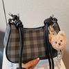 2025 Summer Foreign Style Small Bag Women's High-value Fashion Shoulder Messenger Bag Pleated Plaid Handbag Small Bag