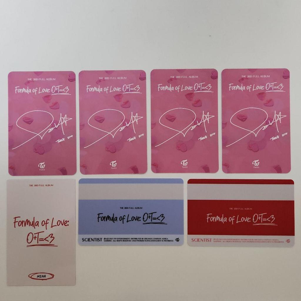 [Б/У] Набор из 7 коллекционных карточек TWICE Mina Formula of Love