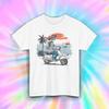 Skeleton Scooter Shirt Beach Sunset Tropical Summer Biker Tee S-5XL