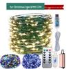 Twinkling Star Copper Wire Christmas Tree String Lights with Green Wire for Garland and Wreath Decoration