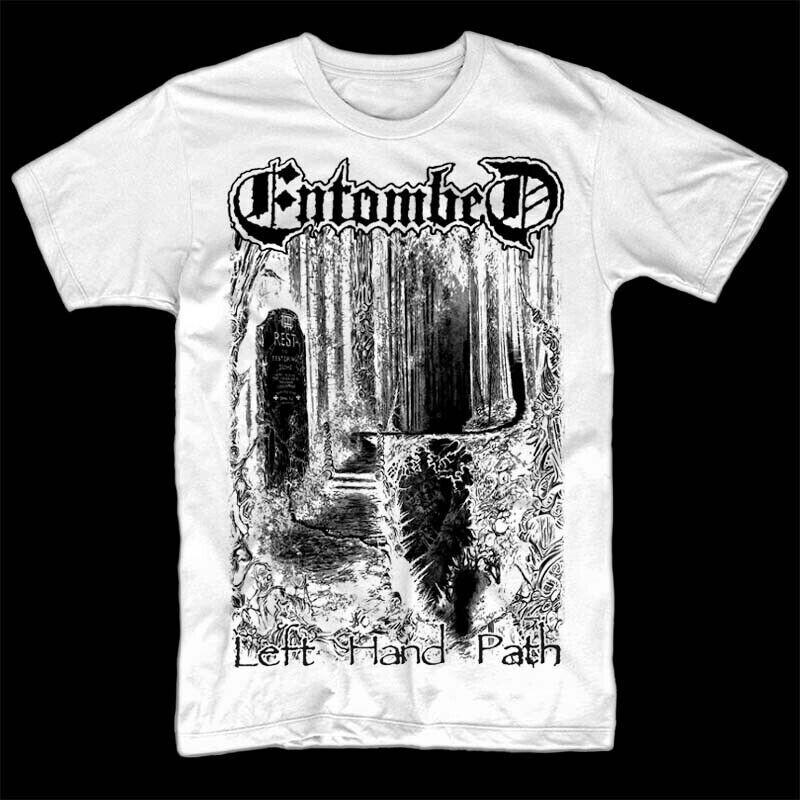 Новая футболка группы Entombed - Left Hand Path Белая Размер Унисекс S-5XL 1G0083 Унисекс Футболка