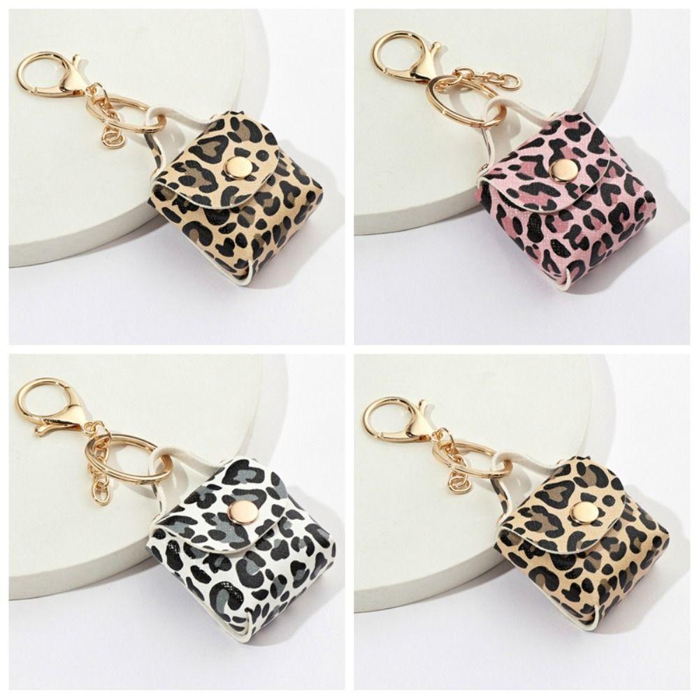 Leopard Print Keyring Mini Bag Pendant Fashion Backpack Hanger  DIY Accessories