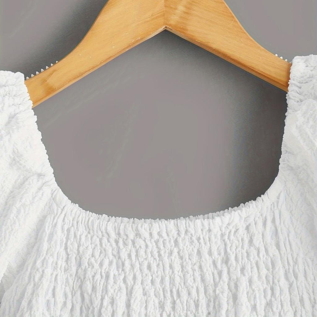 Детская одежда, белое повседневное платье для девочек, лето 2024, летние платья принцессы для девочек с пышными рукавами