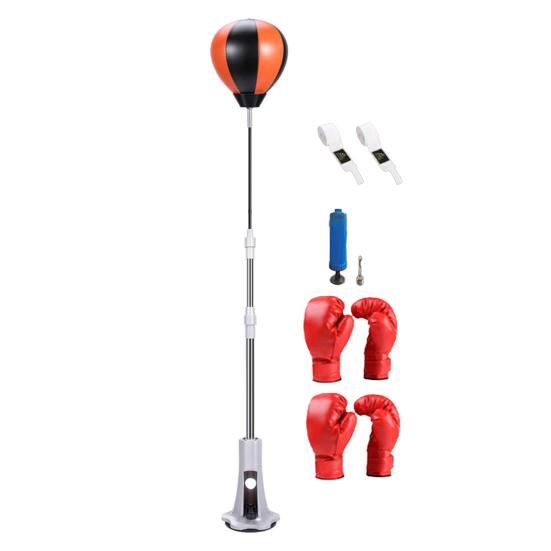 Punching Bag with Stand Height Adjustable Boxing Reaction Speed Training Ball Indoor Vertical Kids Adults Boxing Reaction Ball Home Gym Fitness