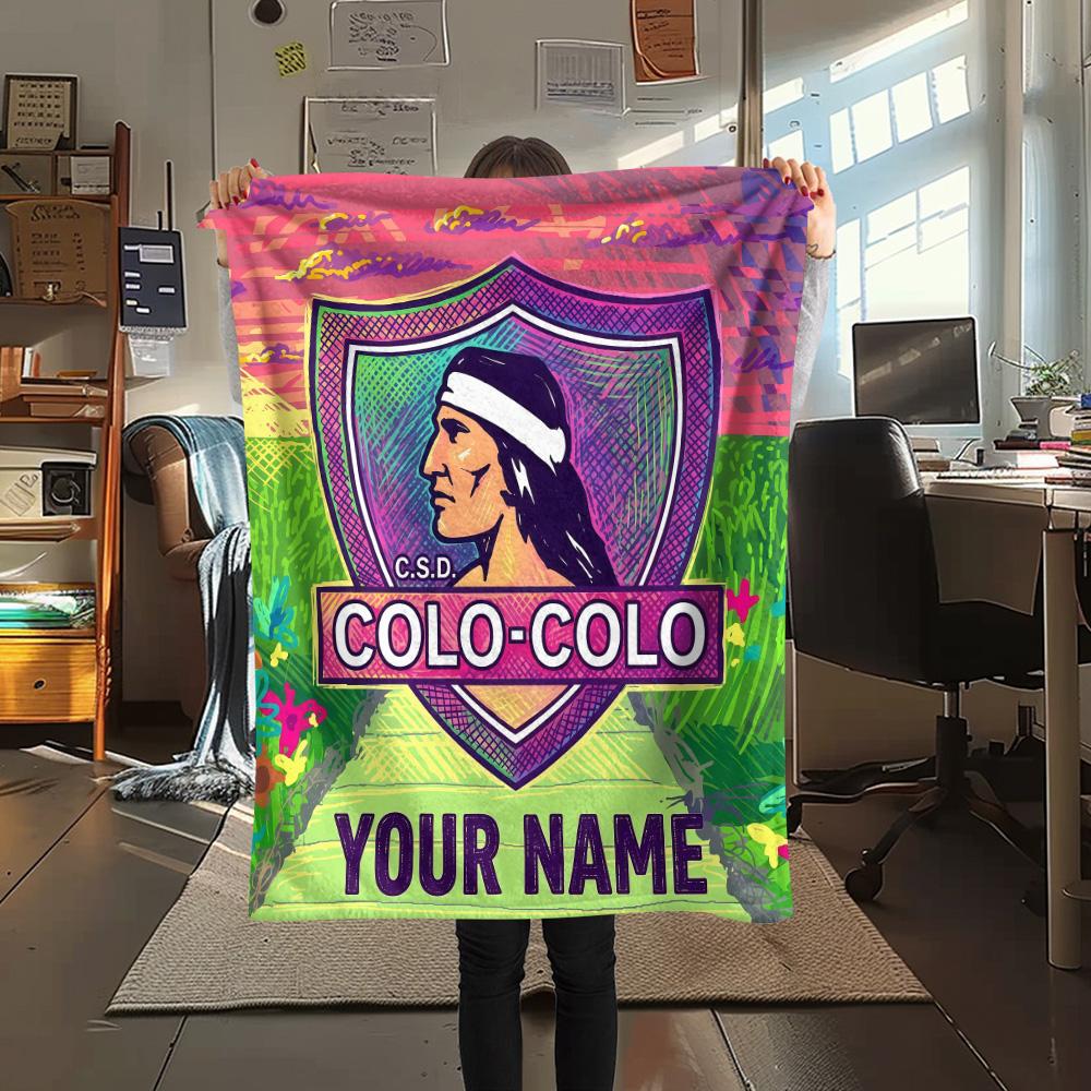 Custom Name Colo‑Colo Flannel Blanket, High quality Comfortable for All Seasons, Home Decor, Warmth and Comfort