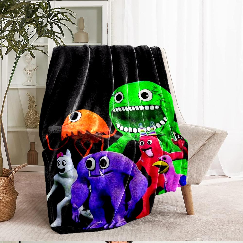 Garten of Banban Theme Printed Blanket - Perfect for Couch, Bed, Travel & Outdoor Use | Machine Washable, Cozy & Durable.