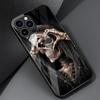 Fashion Skull Skeleton Grim Reaper Glass Phone Case for iPhone 11 12 13 Pro XR X 7 8 XS Max 6 6S Plus SE Mobile Phones Cover