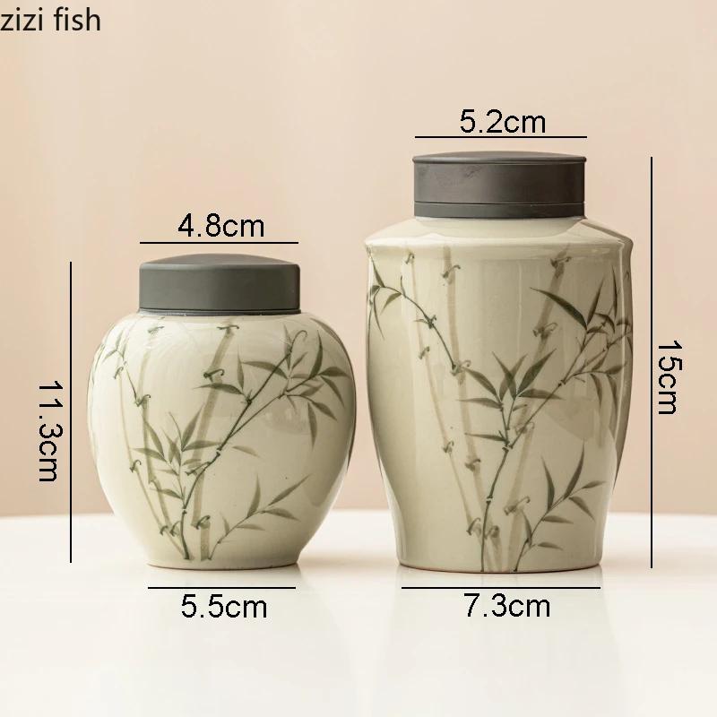 Нарисованная вручную керамическая банка для чая с крышкой из сплава, влагонепроницаемая герметичная банка, коробка для черного чая, банка для конфет, банка для хранения чая в домашних условиях