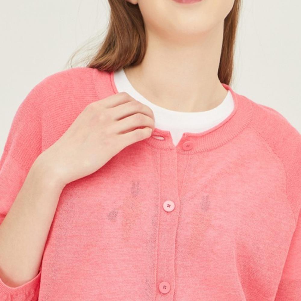 [Benetton] Benetton Tukata Pocket Embroidery Knit Cardigan Bakca9431 Pk