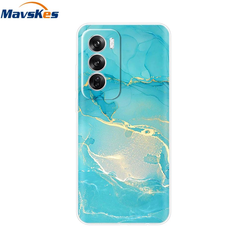 Чехол для OPPO Reno 12 Pro 5G Модный Цветочный Силиконовый Чехол для Телефона Для OPPO Reno 12 Чехол Reno12 Pro Бампер 2024 Мягкий Черный ТПУ Fundas